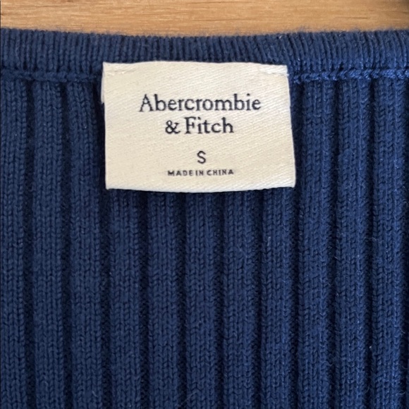 Abercrombie & Fitch Navy Ribbed Top - Picture 2 of 2